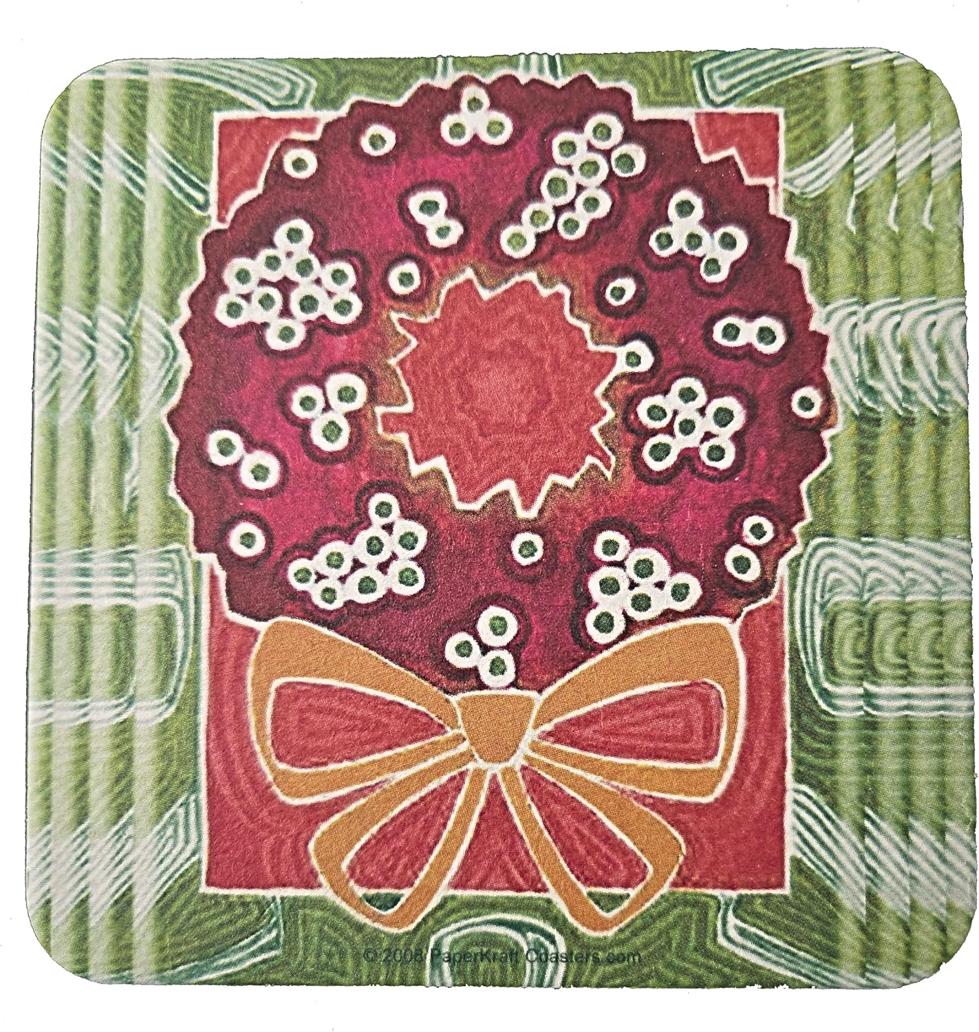 Party Favors Plus Multicolor Paper Coasters Christmas Spirit Designs 8 Count
