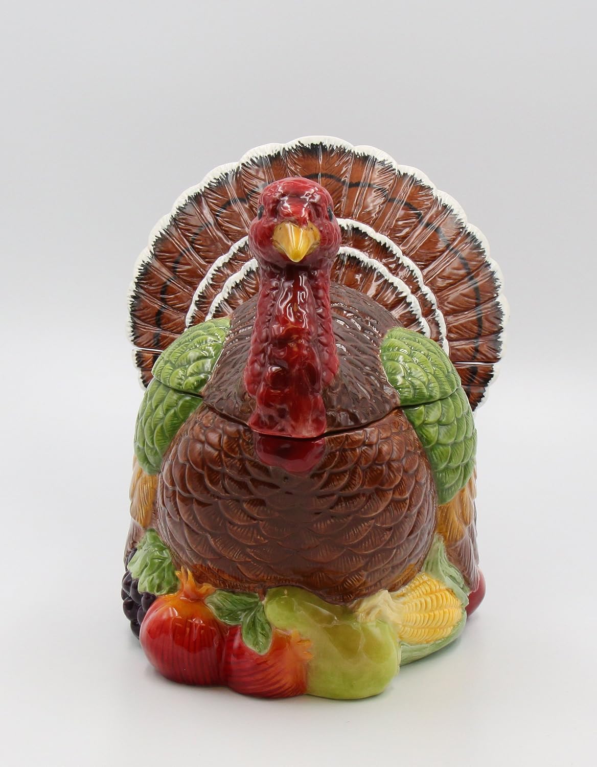 Cosmos Gifts Turkey Design Ceramic Cookie Jar 10-3/8" H