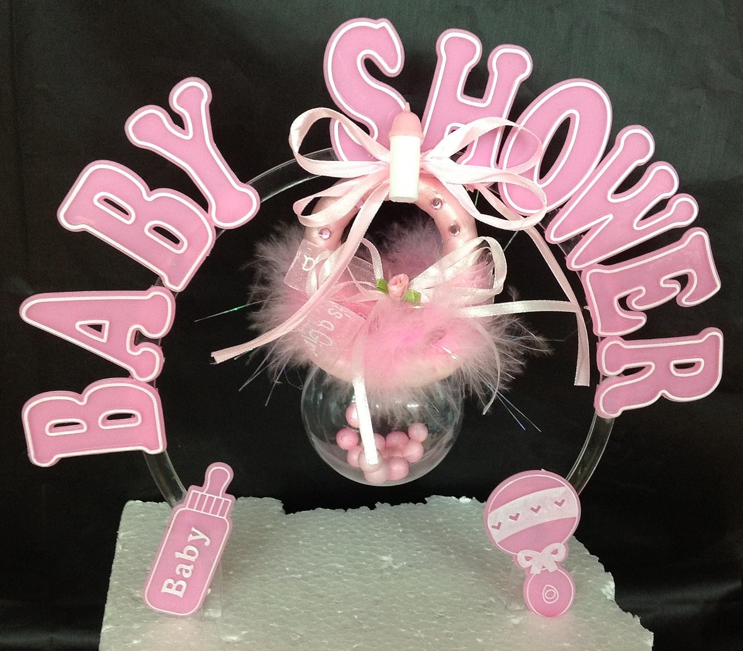 Party Favors Plus Pink Plastic Large Pacifier Baby Shower Cake Topper 9 Inch