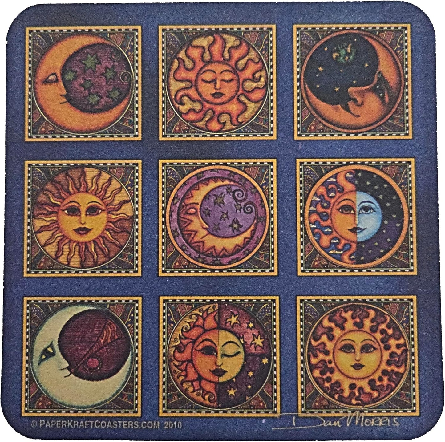 Party Favors Plus Multicolor Paper Coasters Stars Moon Zodiak 8 Count