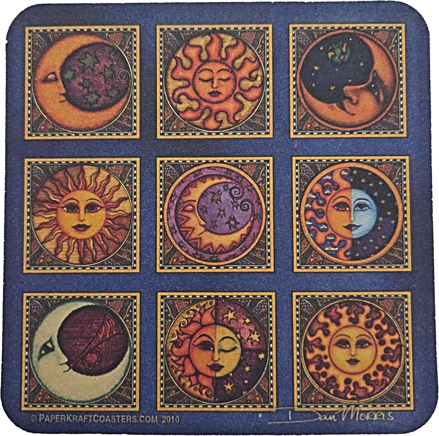 Party Favors Plus Multicolor Paper Coasters Stars Moon Zodiak 8 Count