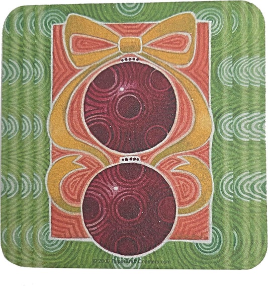 Party Favors Plus Multicolor Paper Coasters Christmas Spirit Designs 8 Count
