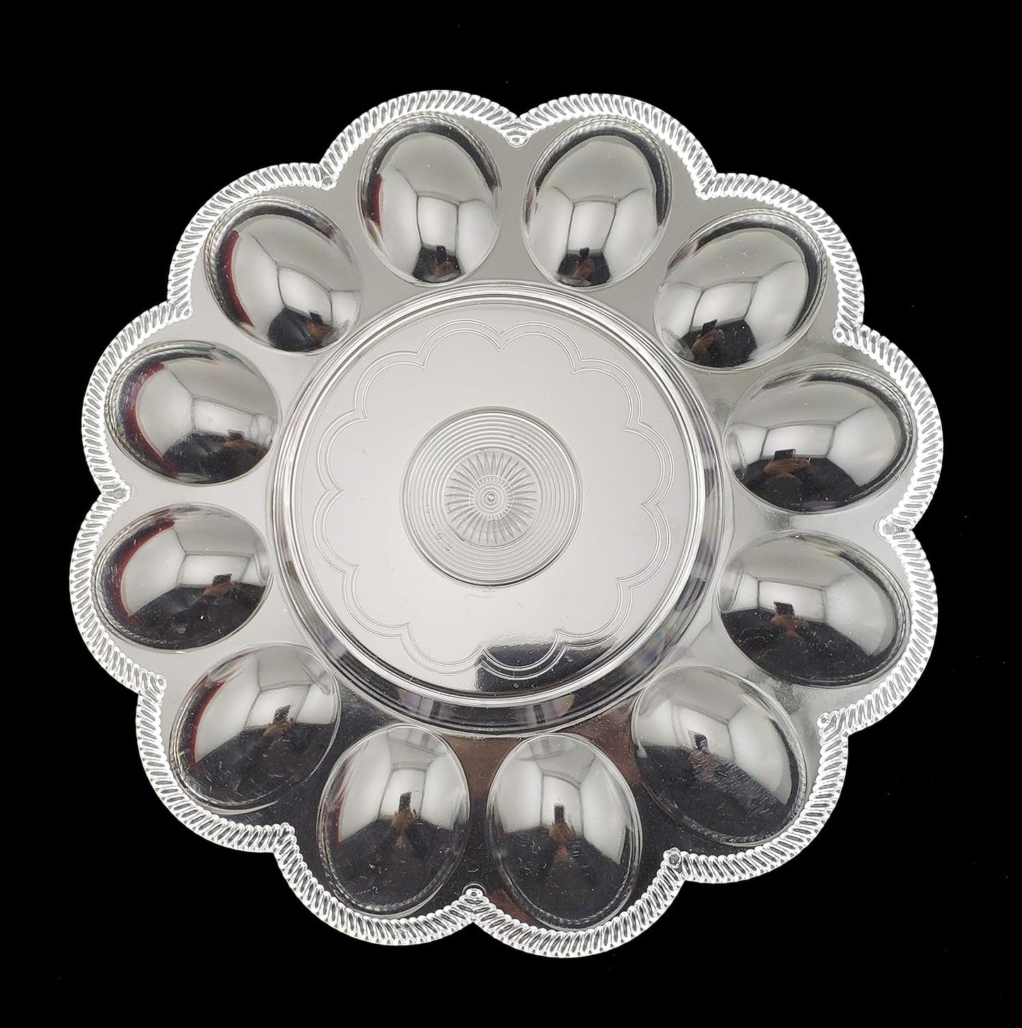 Party Favors Plus Clear Plastic Deviled Egg Plates 9 Inches 4 Count