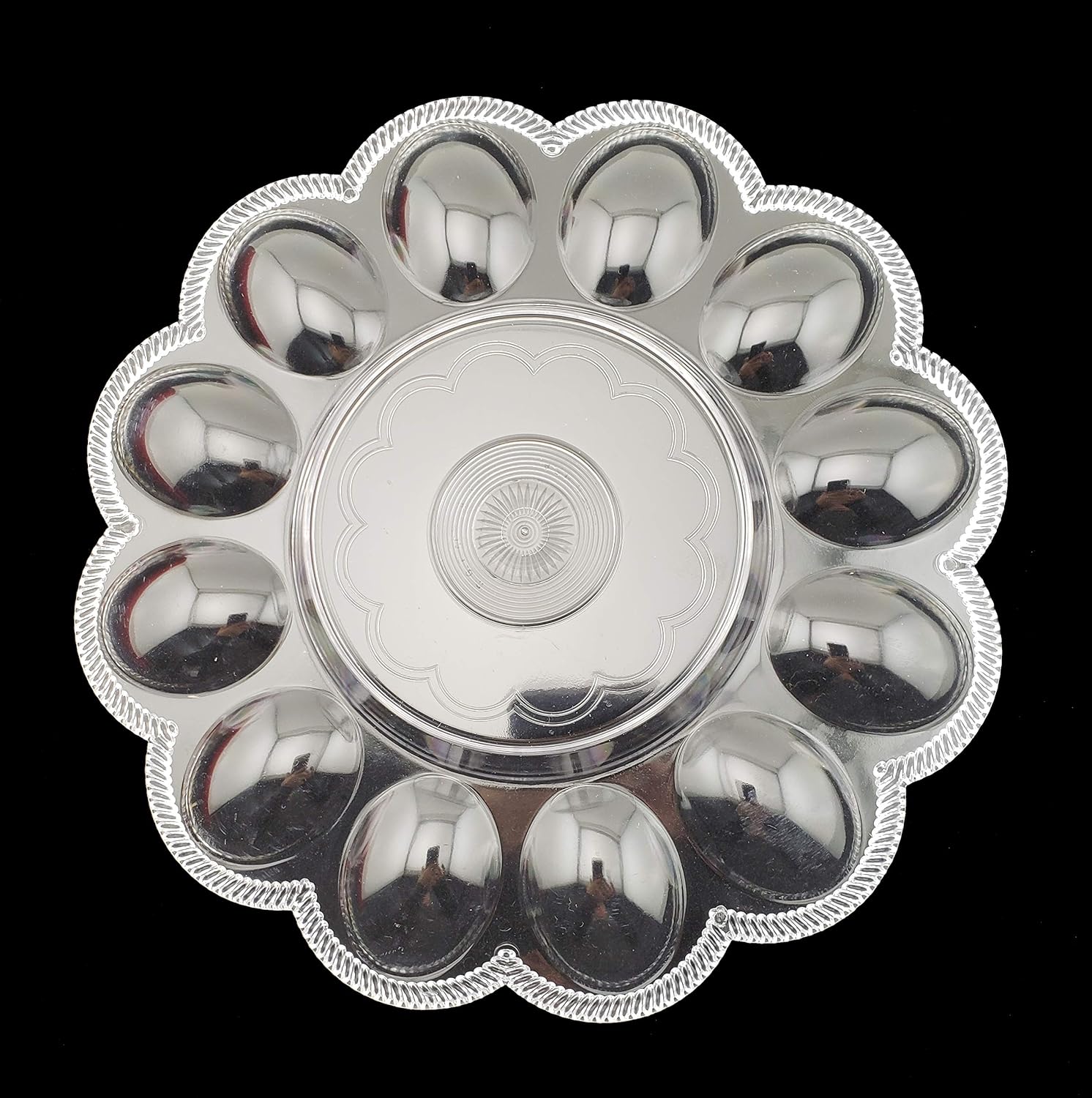 Party Favors Plus Clear Plastic Deviled Egg Plates 9 Inches 4 Count