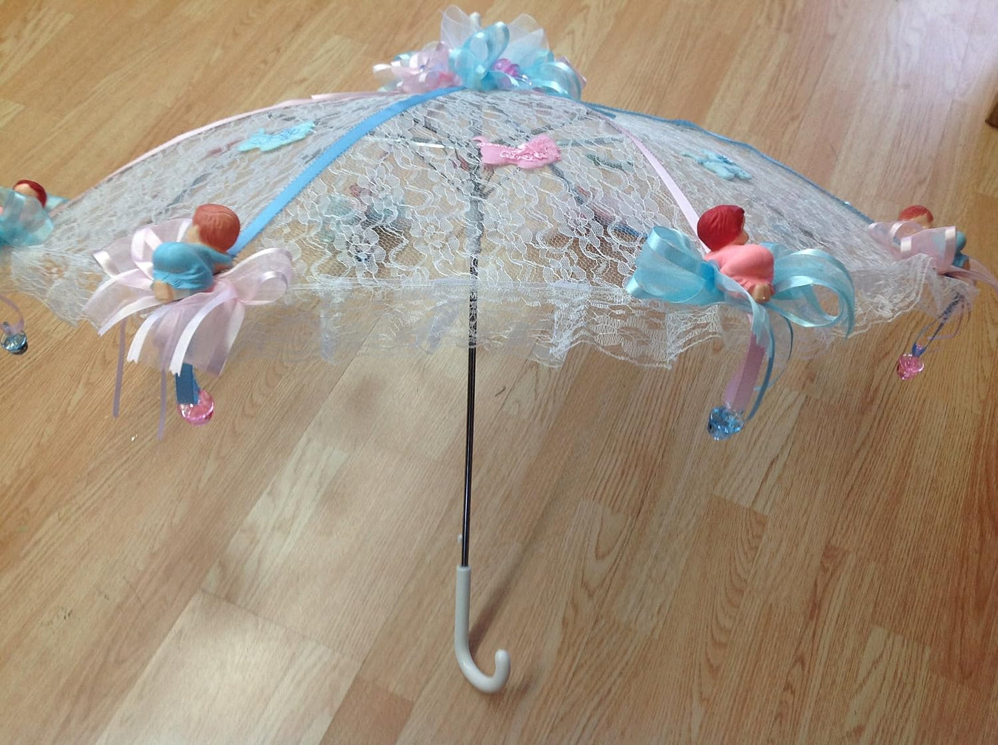 Party Favors Plus White Lace Umbrella Parasol 36 Inches