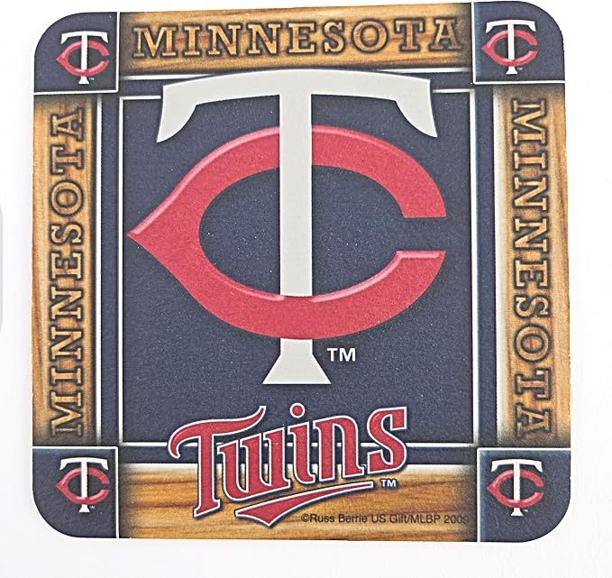 Party Favors Plus Multicolor Paper Coasters Baseball Motif 8 Count