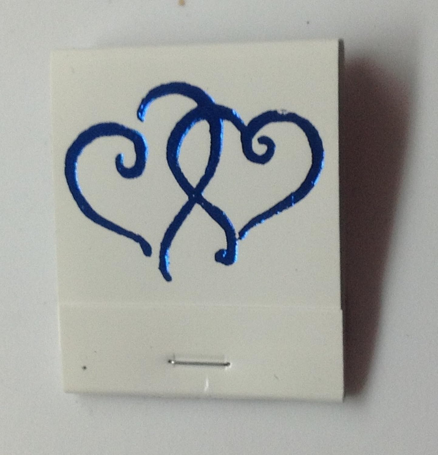 Party Favors Plus White Matchbooks Printed Hearts Metallic Royal Blue 50 Count