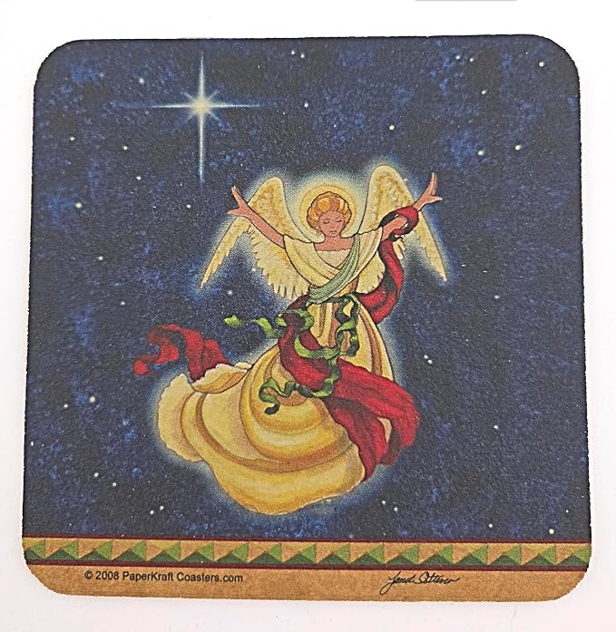 Party Favors Plus Absorbent Drink Coasters Christmas Spirit Designs Multicolor 8 Count