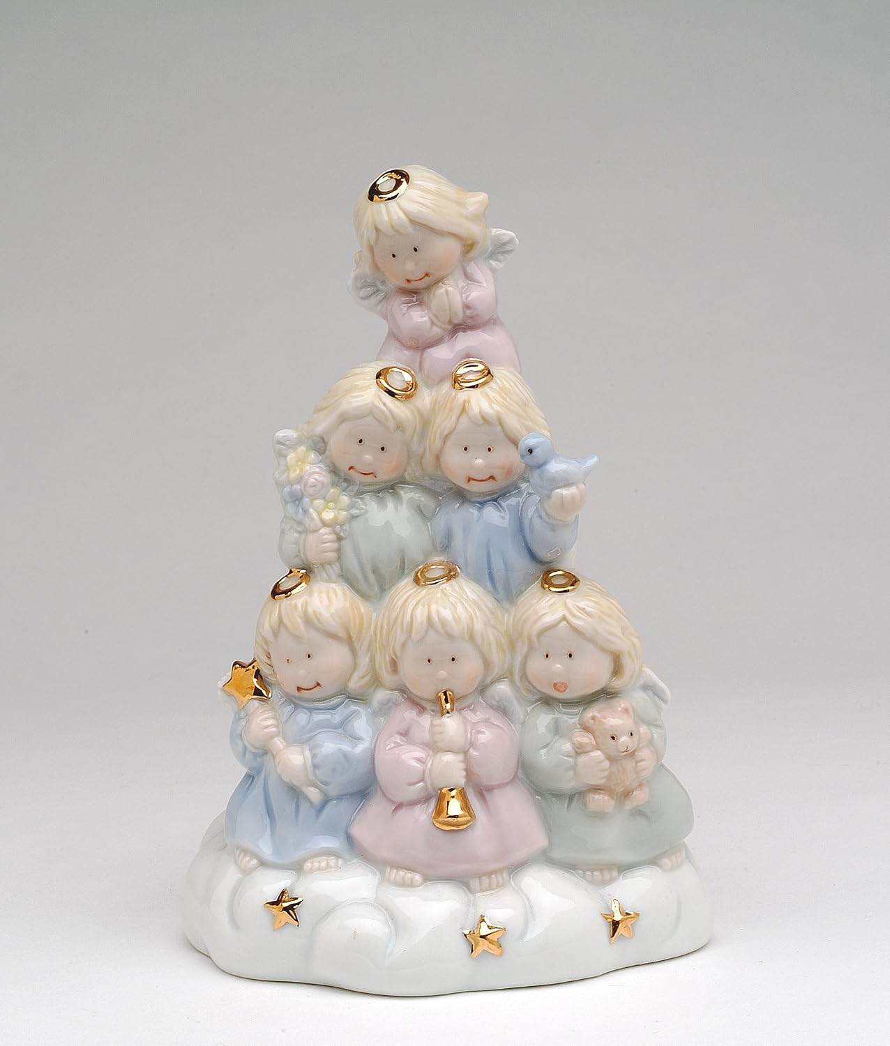 Cosmos Gifts Angel Tree Musical Porcelain Figurine Tan 1325