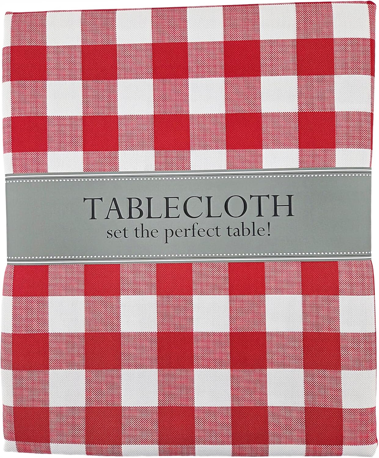 Party Favors Plus Red Checker Rectangular Tablecloth with Zipper 60 X 120 In