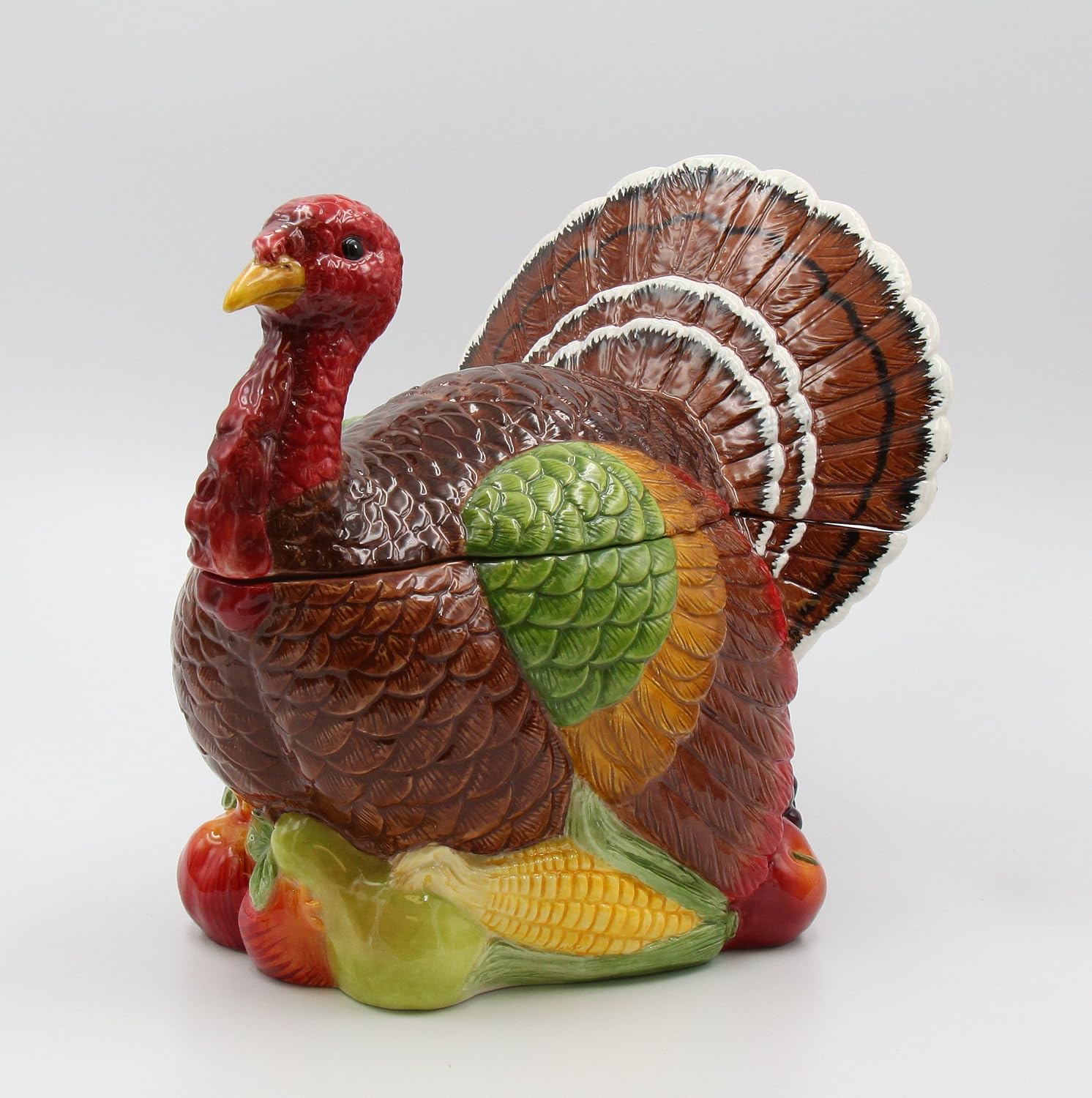 Cosmos Gifts Turkey Design Ceramic Cookie Jar 10-3/8" H