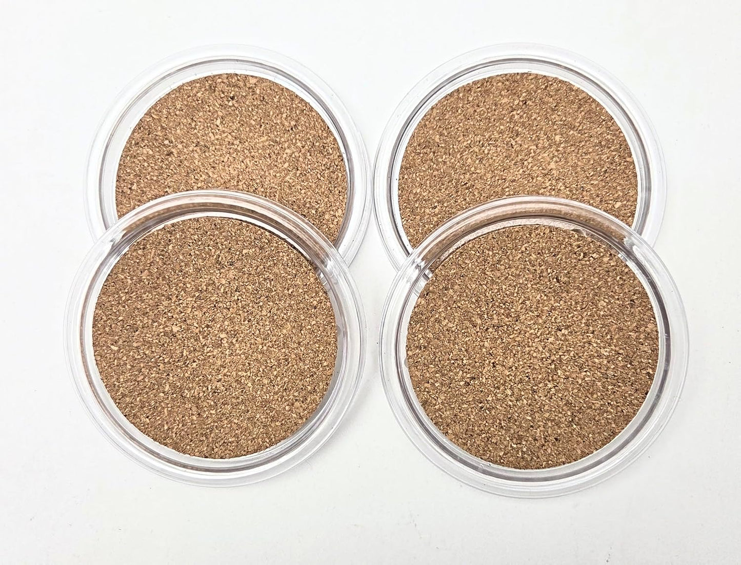 Party Favors Plus Natural Brown Cork Coasters Round 4 Inch Set of 4