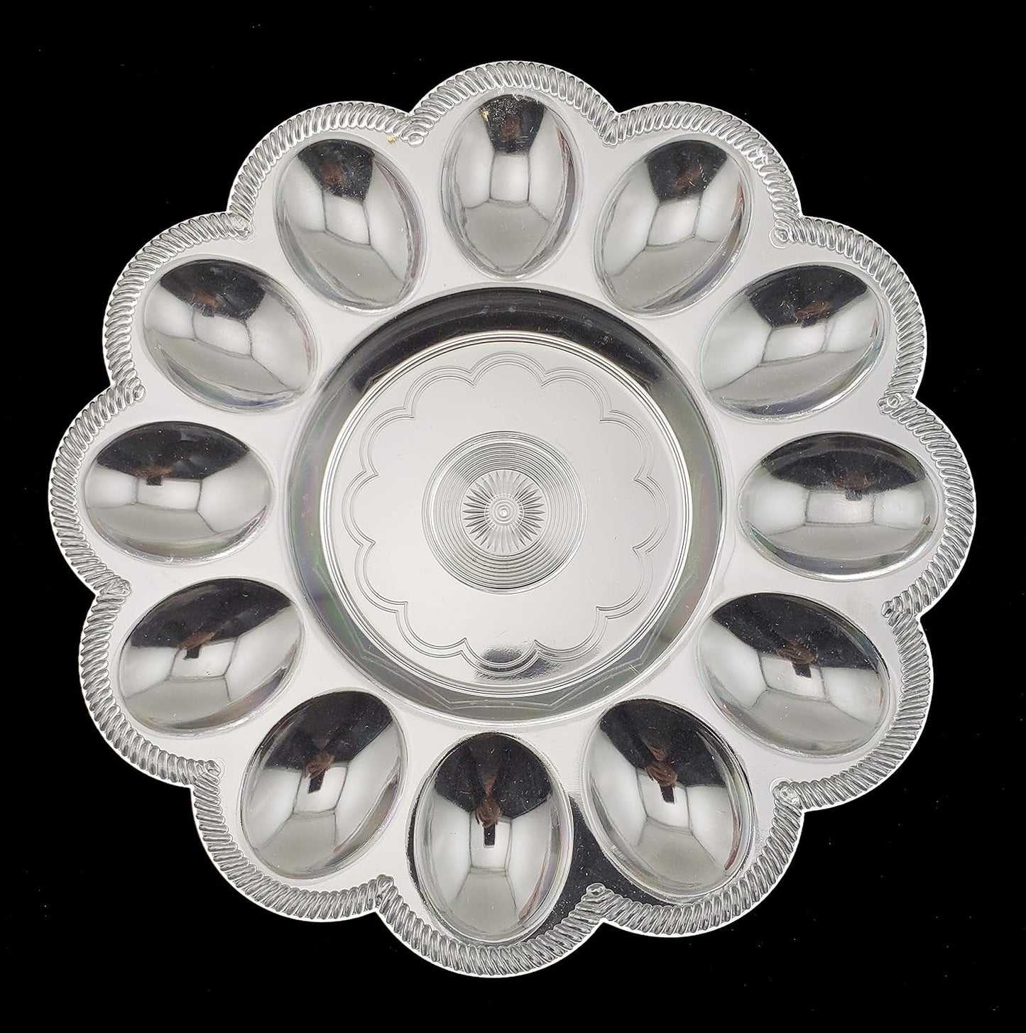 Party Favors Plus Clear Plastic Deviled Egg Plates 9 Inches 4 Count