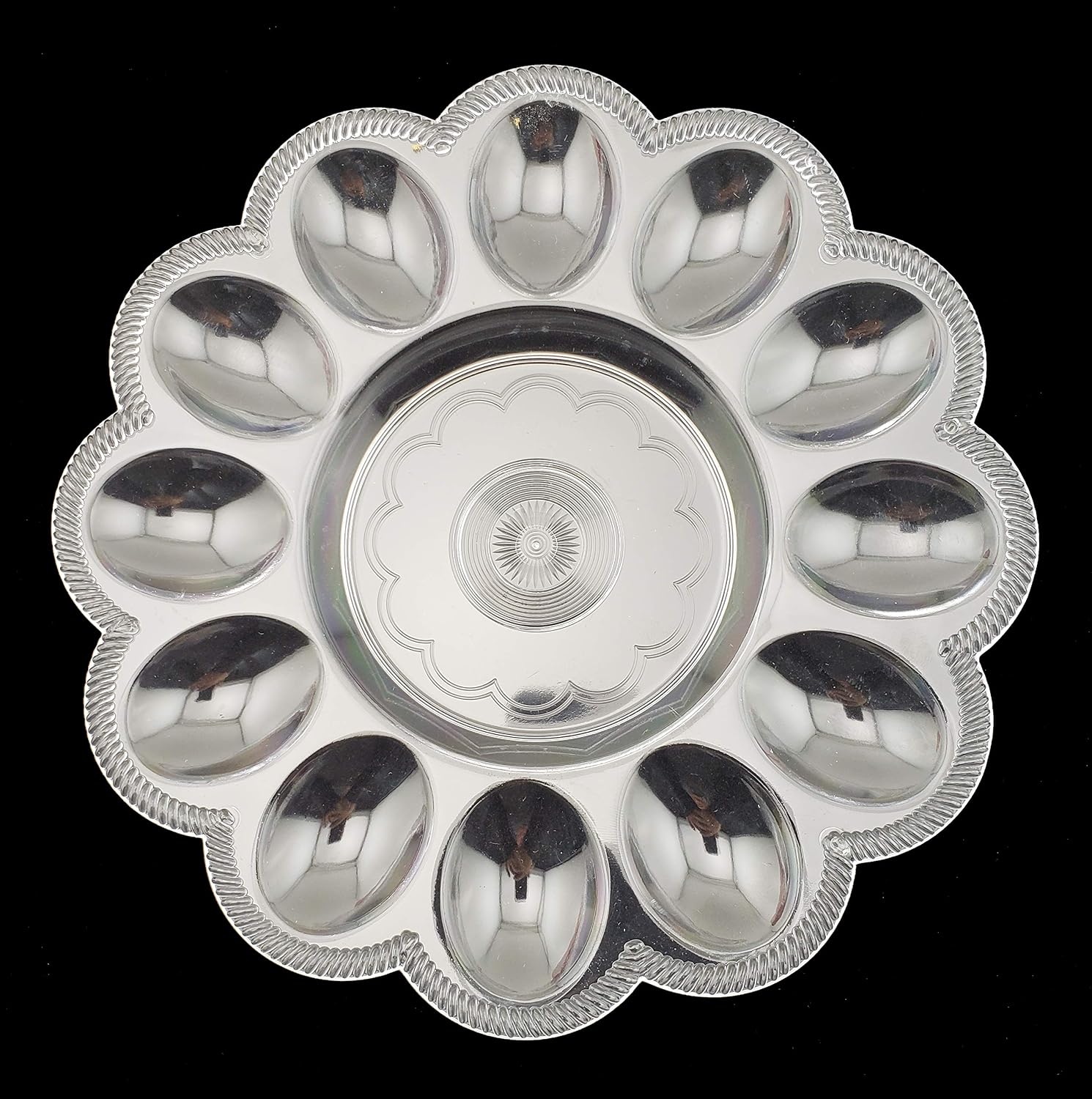 Party Favors Plus Clear Plastic Deviled Egg Plates 9 Inches 4 Count