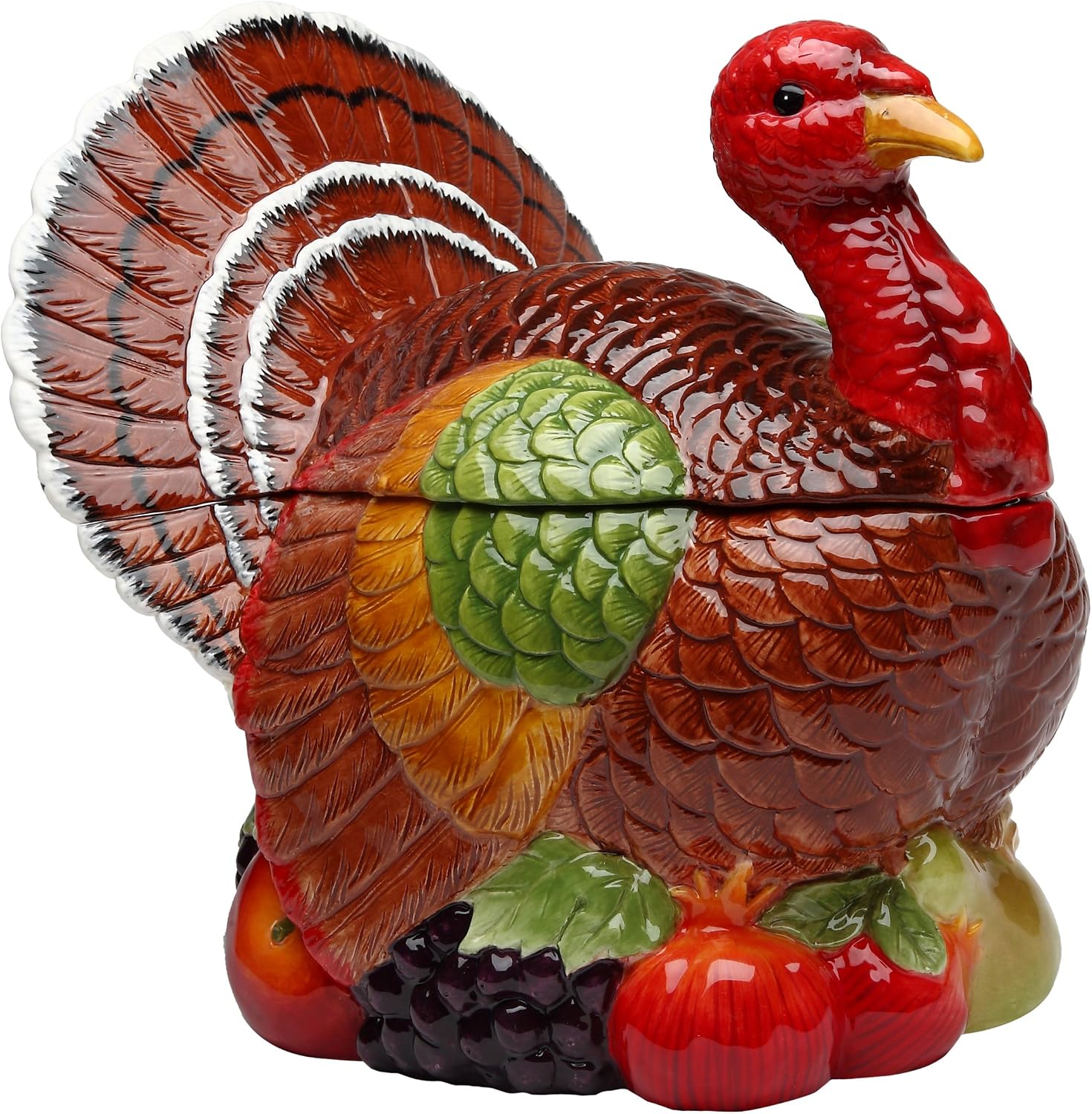 Cosmos Gifts Turkey Design Ceramic Cookie Jar 10-3/8" H