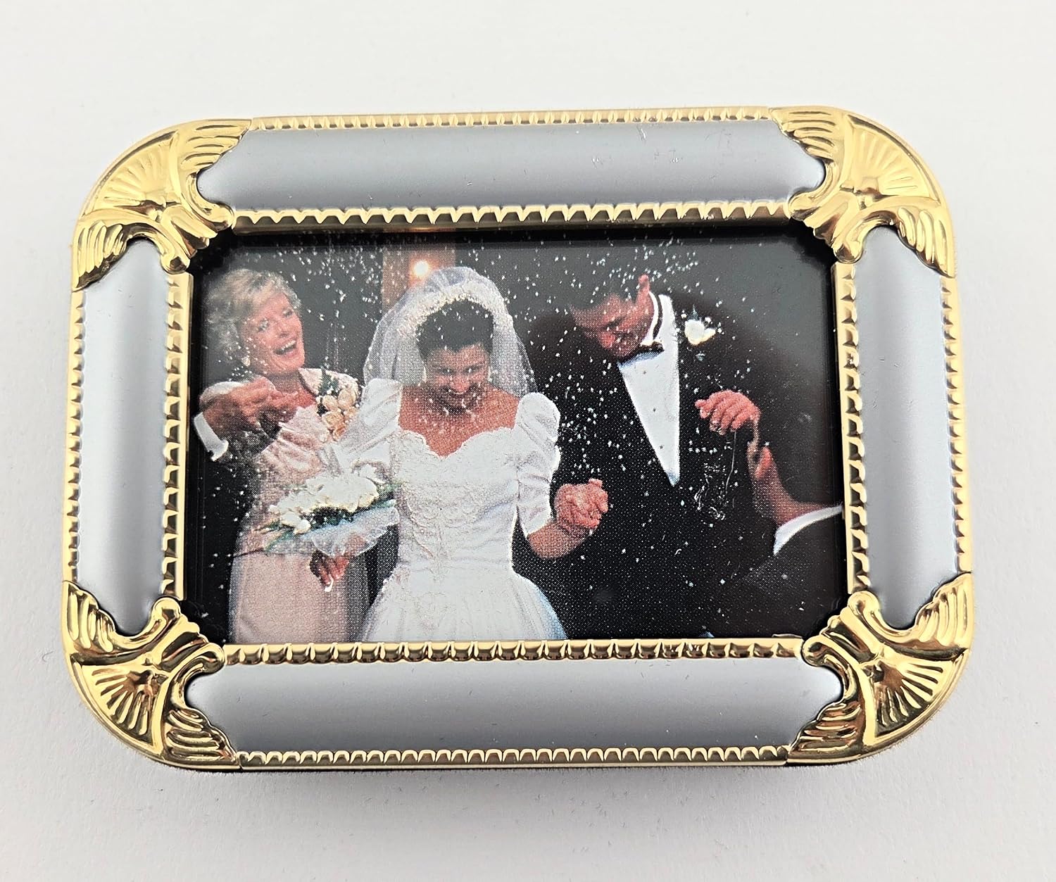 Party Favors Plus Black Velvet Jewelry Box Photo Frame Lid Set 2