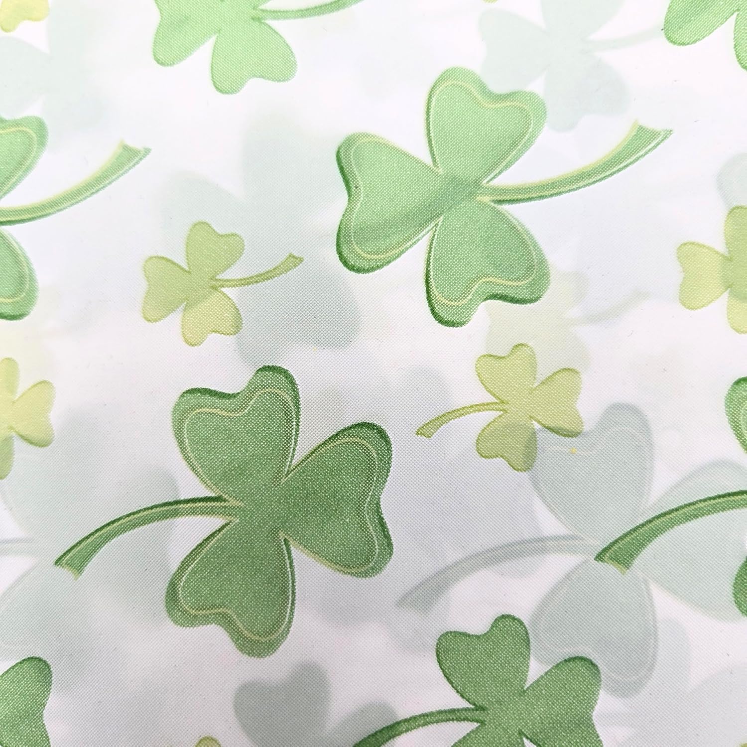 Party Favors Plus White Green Plastic Shamrock Placemat 14x10 Inch Set of 24