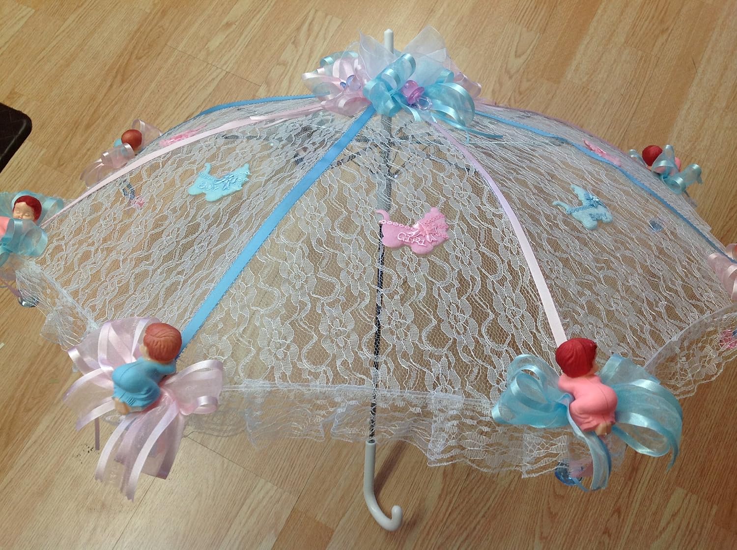Party Favors Plus White Lace Umbrella Parasol 36 Inches