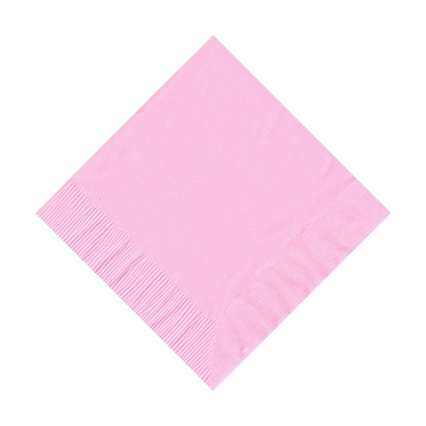 Party Favors Plus Solid Color Beverage Cocktail Napkins Pink 50 Count